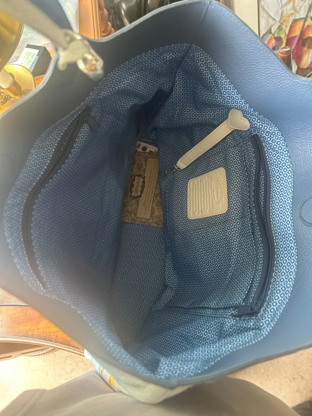 Brighton Pastel Floral & Butterfly Tote in Light Blue - Picture 3 of 4